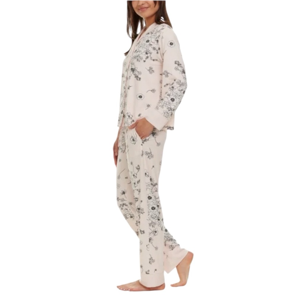 FLORA NIKROOZ Pink Floral Pajama Set Size XL — SUPER DUPER COMFORTABLE!!! - Picture 2 of 9